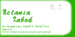 melania kabok business card